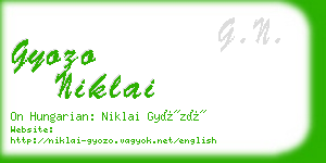 gyozo niklai business card